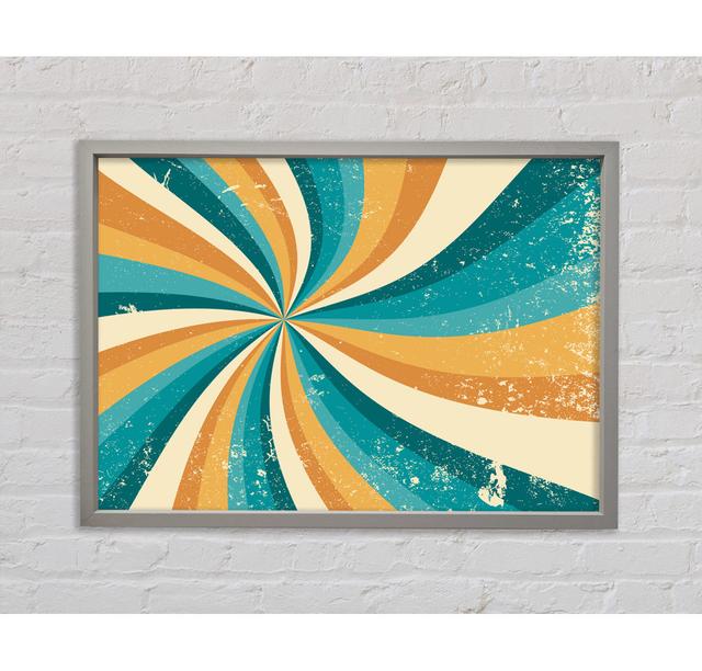 The Spiral Yellow And Blue - Single Picture Frame Art Prints on Canvas Bright Star Size: 100cm H x 141.4cm W 3.3cm D on Productcaster.