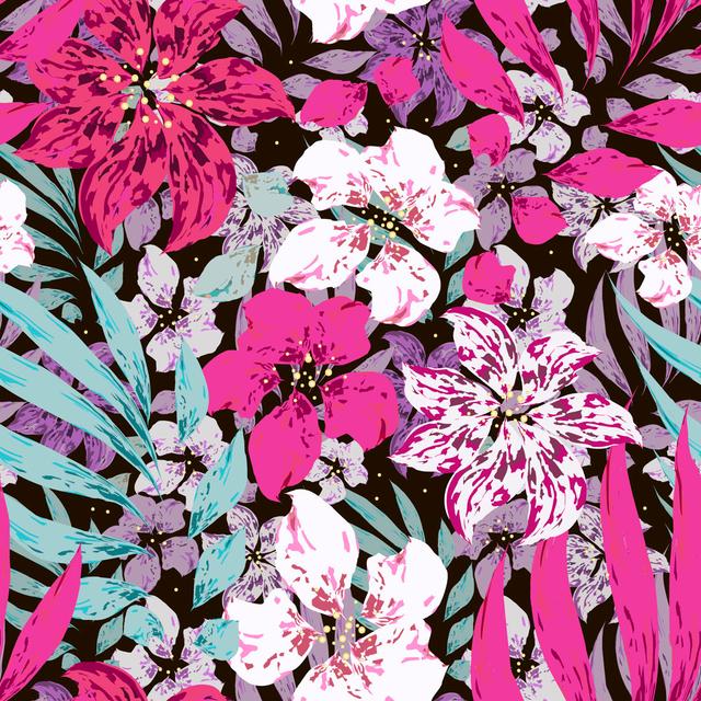 Syosset Pink And White Flowers - Wrapped Canvas Print ClassicLiving Size: 91cm H x 91cm W x 3.8cm D on Productcaster.