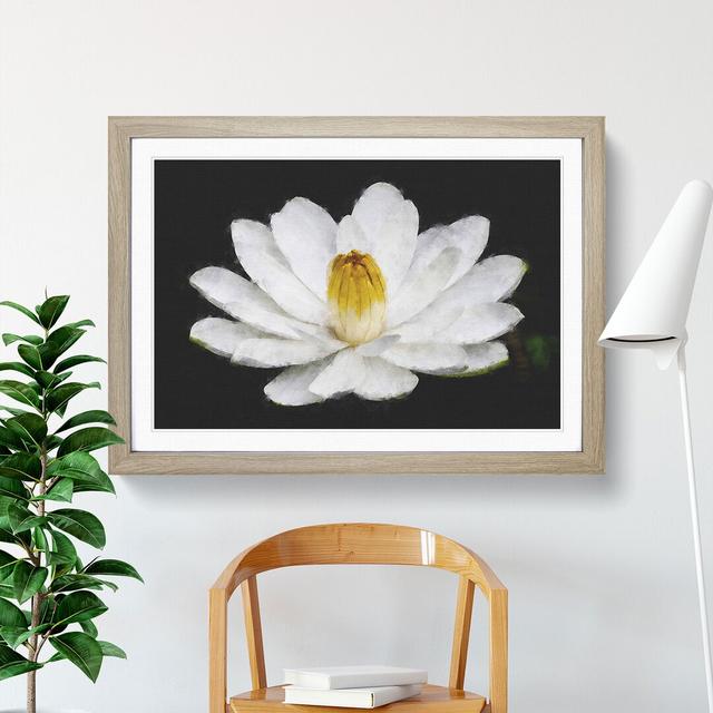 Heart of a White Lily - Picture Frame Graphic Art East Urban Home Size: 36cm H x 48cm W x 2cm D, Frame Option: Oak Framed on Productcaster.