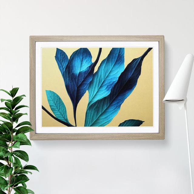 Brave Leaf - Single Picture Frame Painting 17 Stories Frame Colour: Oak Framed, Size: 34cm H x 46cm W x 2cm D on Productcaster.