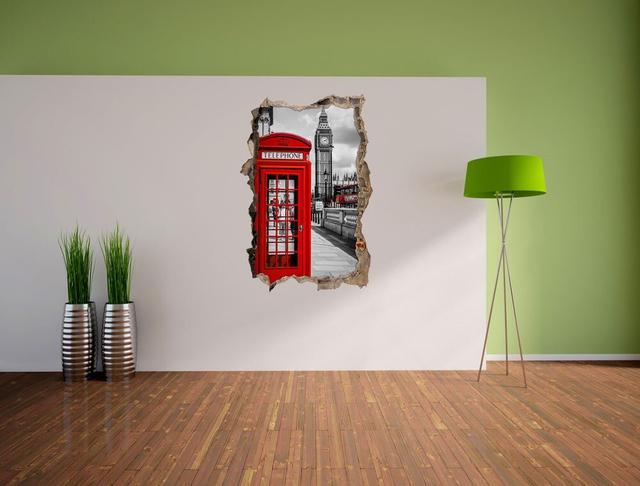 Wandtattoo Londoner Telefonzelle East Urban Home Größe: 92 cm H x 62 cm B x 0,02 cm T on Productcaster.