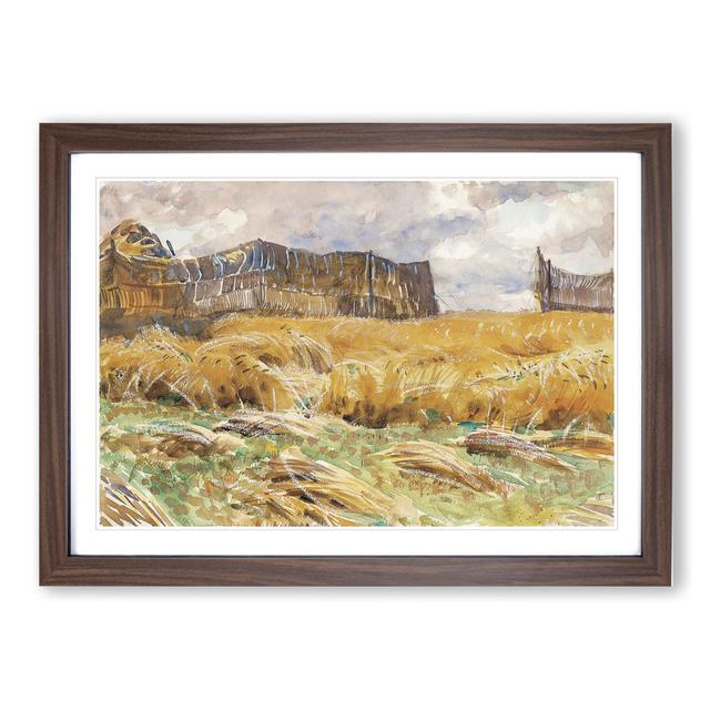 Field in France by John Singer Sargent - Picture Frame Painting East Urban Home Size: 36cm H x 48cm W x 2cm D, Frame Option: Walnut Framed on Productcaster.