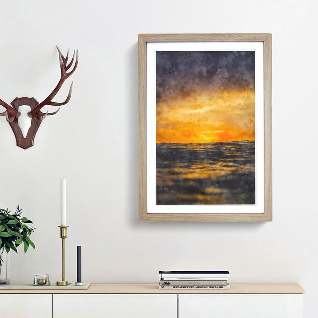 Ocean of Clouds Abstract - Picture Frame Painting Print East Urban Home Frame Option: Oak Framed, Size: 63cm H x 45cm W x 2cm D on Productcaster.