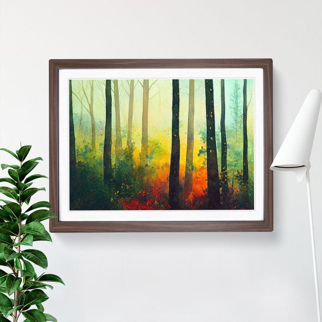 Forest Of Colour Vol.2 - Single Picture Frame Print Alpen Home Size: 34cm H x 46cm W x 2cm D, Frame Colour: Walnut Framed on Productcaster.