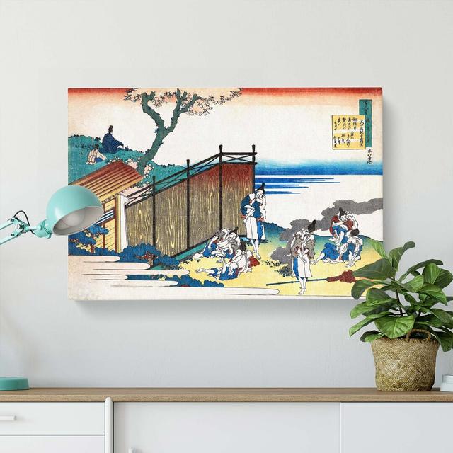 Resting by Katsushika Hokusai - Wrapped Canvas Print East Urban Home Size: 50cm H x 76cm W x 3cm D on Productcaster.