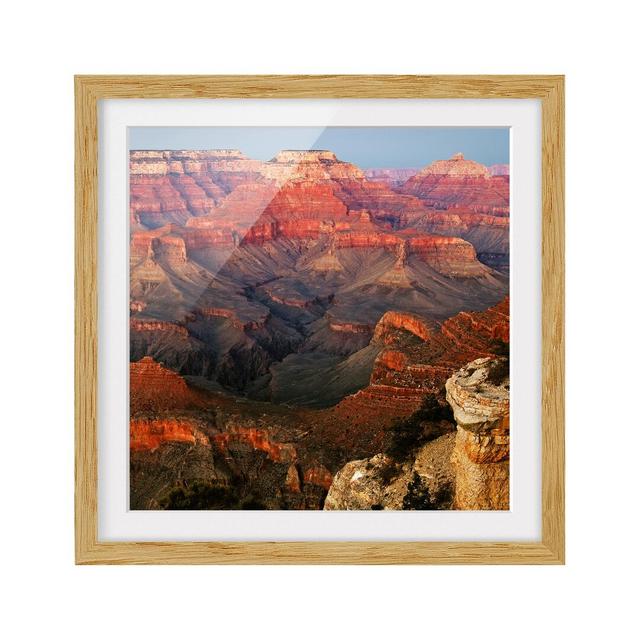 Grand Canyon after Sunset - Picture Frame Photograph Print on Paper East Urban Home Frame Option: Natural oak, Size: 70cm H x 70cm W on Productcaster.