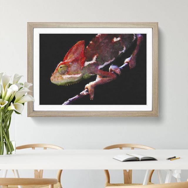 Chameleon Lizard Vol.2 - Picture Frame Painting East Urban Home Frame Option: Oak Framed, Size: 36cm H x 48cm W x 2cm D on Productcaster.