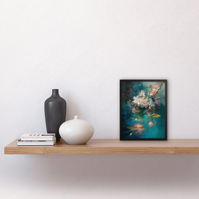 Low Hanging Cherry Blossom Branch In River Stream - Single Picture Frame Print Marlow Home Co. on Productcaster.