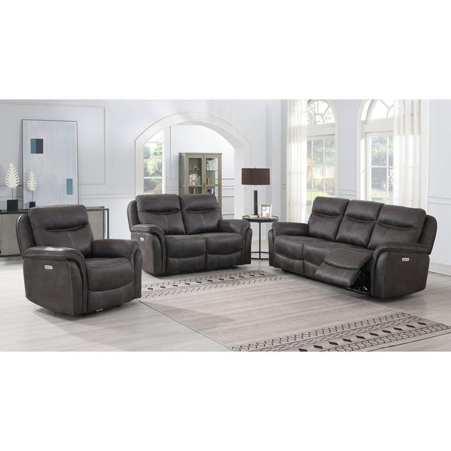 3 Piece Reclining Configurable Sofa Set Ebern Designs Upholstery Colour: Dark Grey on Productcaster.