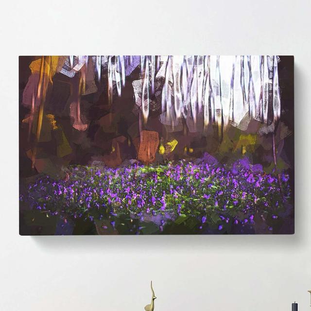 Bluebell Forest In Canterbury In Abstract - Wrapped Canvas Painting East Urban Home Size: 35cm H x 50cm W x 3cm D on Productcaster.