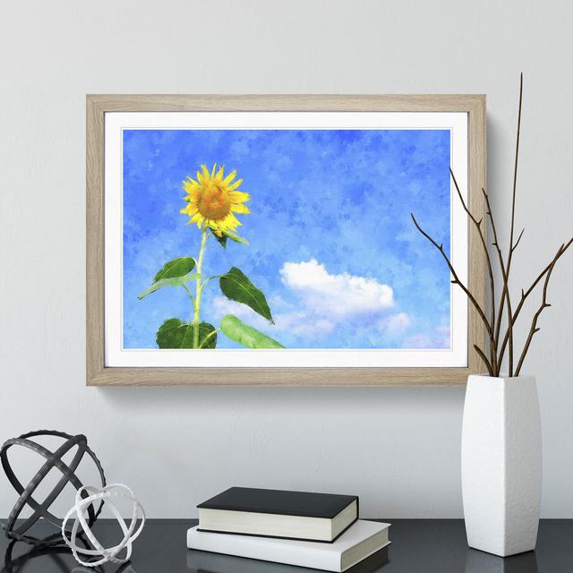 Sunflower Vol.3 - Picture Frame Painting East Urban Home Frame Option: Oak Framed, Size: 48cm H x 65cm W x 2cm D on Productcaster.