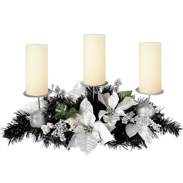 Poinsettia Candelabrum Arrangement The Seasonal Aisle on Productcaster.