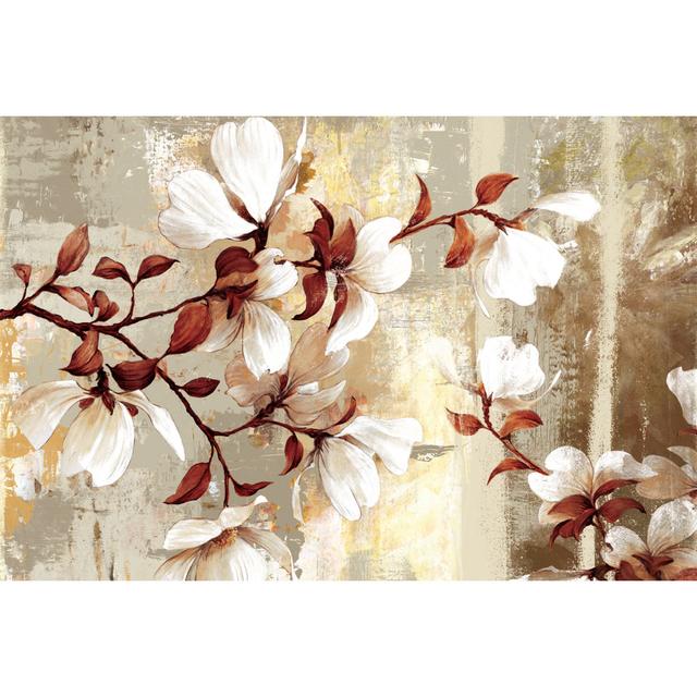 Spiced Double Flower Paint 2 Marlow Home Co. Size: 61cm H x 91cm W on Productcaster.