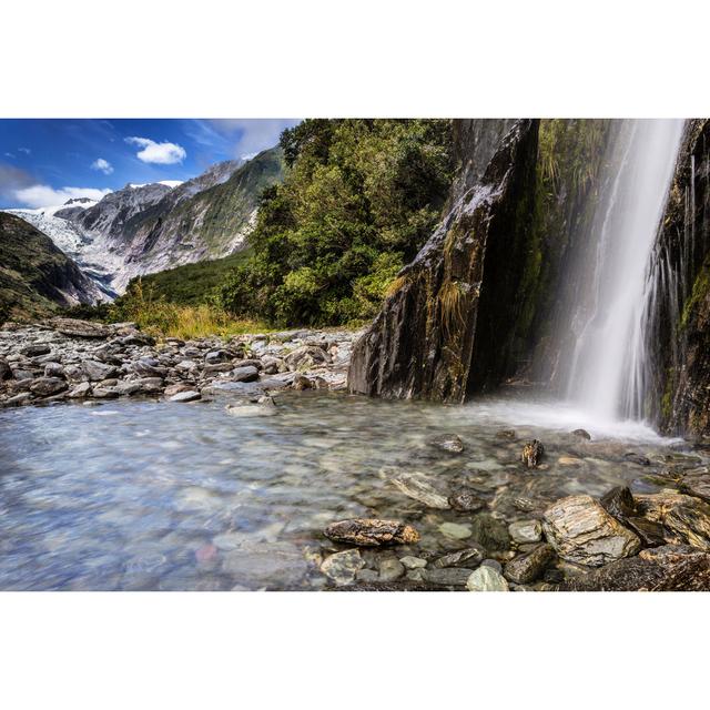 Waterfall In Franz Josef Glacier Union Rustic Size: 61cm H x 91cm W x 3.8cm D on Productcaster.