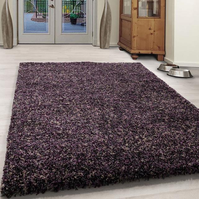 Ladarrian No Pattern Machine Woven Lilac Area Rug Latitude Run Rug Size: Rectangle 60 x 110cm on Productcaster.