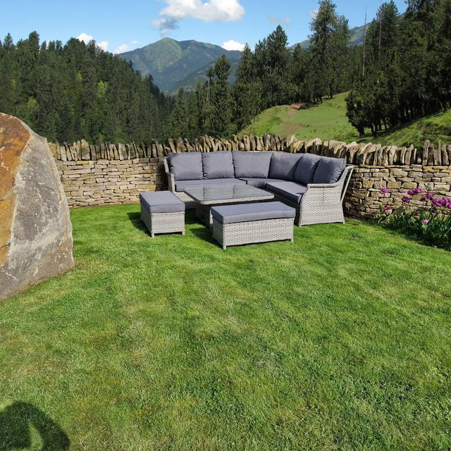 Balley Wicker 9 - Person Garden Lounge Set with Cushions Dakota Fields on Productcaster.