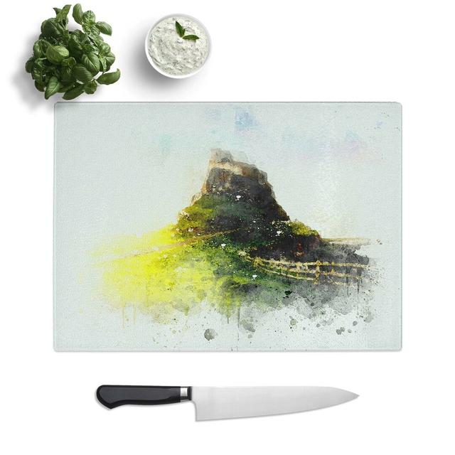 Glass Holy Island Lindisfarne in Abstract Chopping Board East Urban Home Size: 39 cm W x 28.5 cm L on Productcaster.