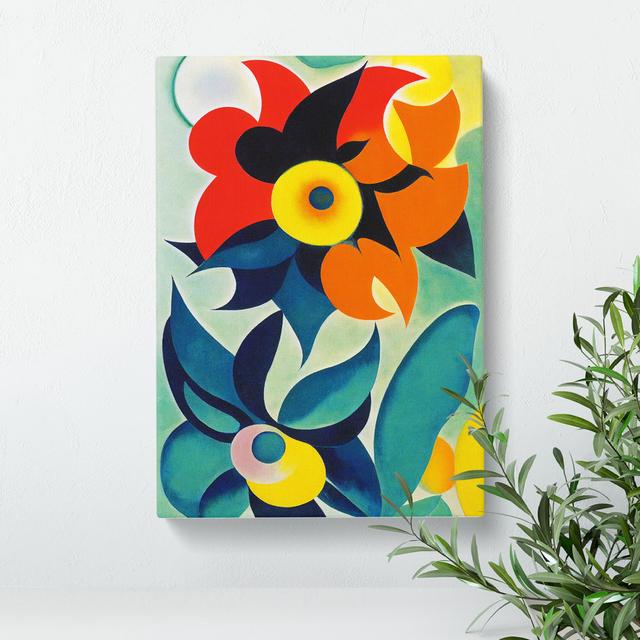 Art Flowers Abstract No.2 - Wrapped Canvas Graphic Art Marlow Home Co. Size: 76cm H x 50cm W x 3cm D on Productcaster.