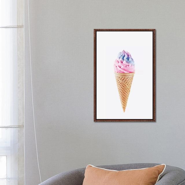 Pink Ice Cream by Sisi & Seb - Gallery-Wrapped Canvas Giclée on Canvas Ebern Designs Size: 66.04cm H x 45.72cm W x 3.81cm D, Format: Classic Wood Fram on Productcaster.