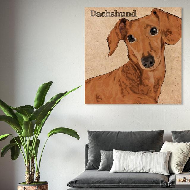 Dachshund by Oliver Gal - Wrapped Canvas Print East Urban Home Size: 76.2 cm H x 76.2 cm W on Productcaster.