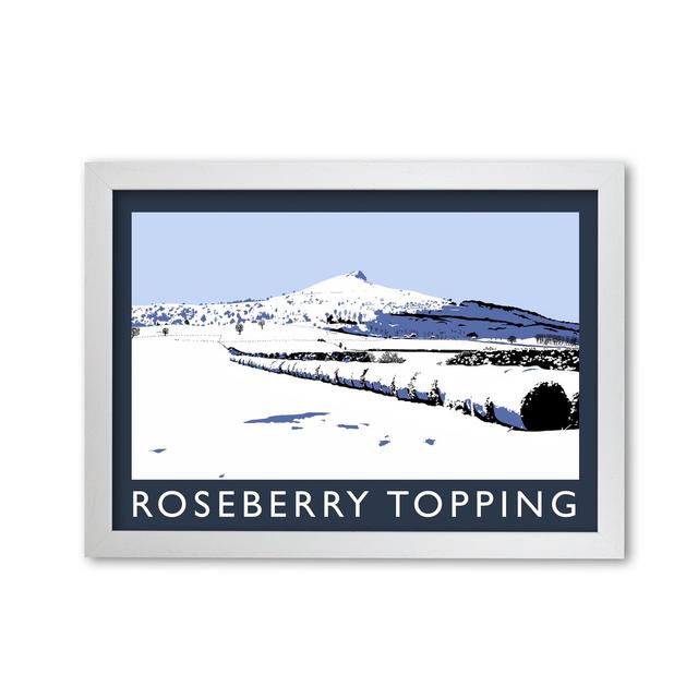 Roseberry Topping North Yorkshire in Snow by Richard O'Neill - Picture Frame Graphic Art Print on Paper 17 Stories Frame Options: White, Size: 42 cm H on Productcaster.