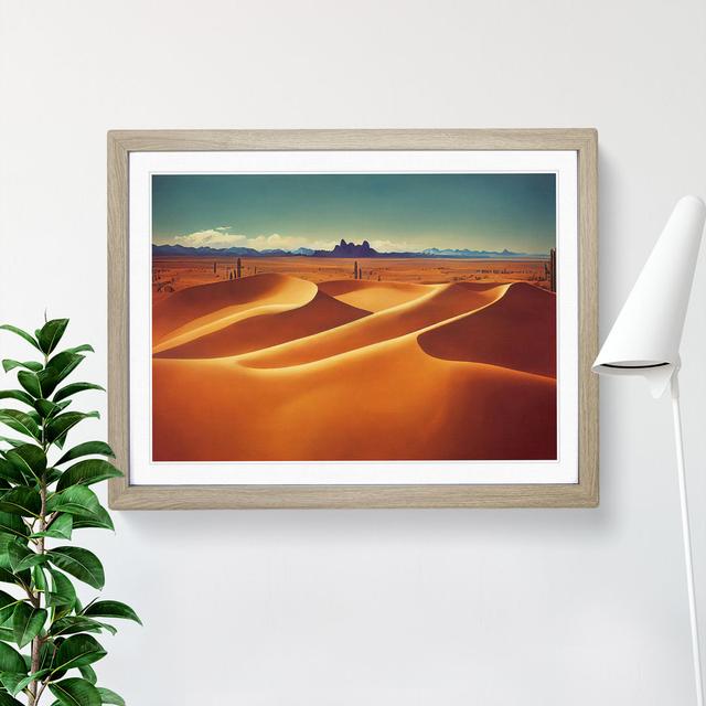 Dignified Desert - Picture Frame Graphic Art Natur Pur Frame Colour: Oak, Size: 25cm H x 34cm W on Productcaster.