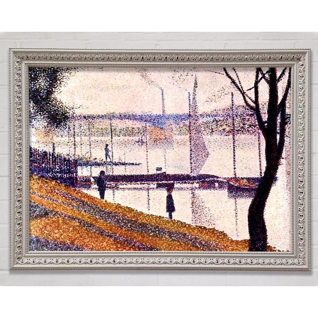 Seurat Bridge Of Courbevoie - Single Picture Frame Print Rosalind Wheeler Size: 84.1cm H x 118.9cm W x 3cm D, Format: Rembrandt Black/Gold Framed Pape on Productcaster.