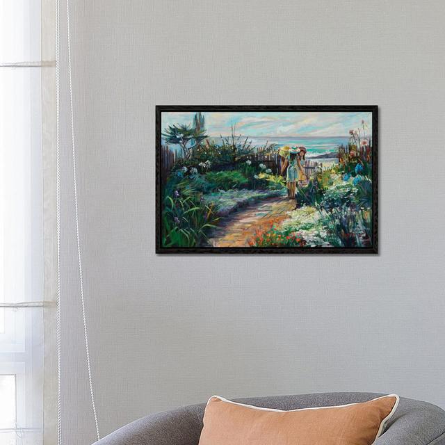 Pacific Gardens by Marie Massey - Gallery-Wrapped Canvas Giclée on Canvas Lark Manor Format: Black Floated Frame, Size: 45.72cm H x 66.04cm W x 3.81cm on Productcaster.