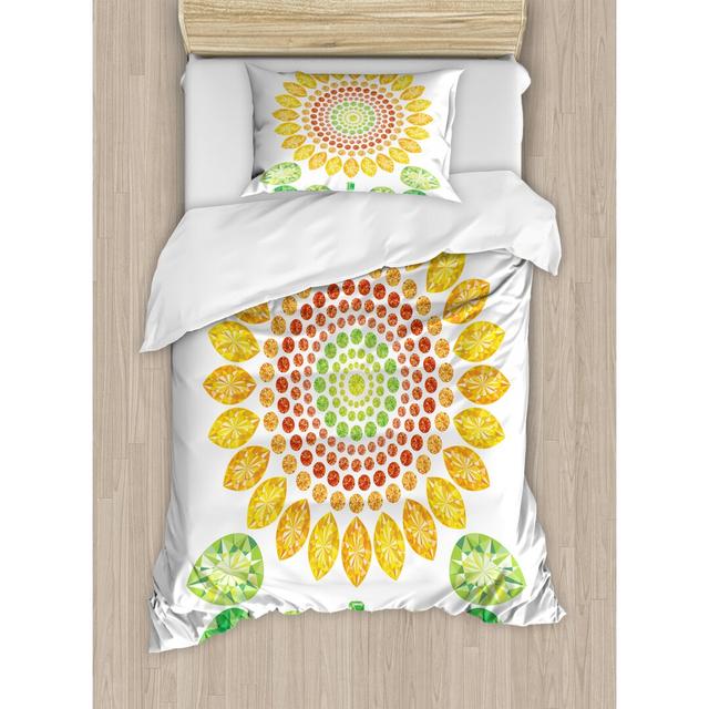 Brennah Geometric Shapes [EU ONLY] Duvet Cover Set with Pillowcases 17 Stories Size: Single - 1 Standard Pillowcase on Productcaster.