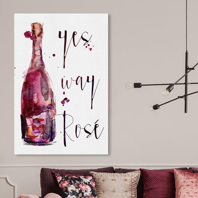 'Yes Rose' Graphic Art on Wrapped Canvas East Urban Home Size: 76.2 cm H x 50.8 cm W on Productcaster.