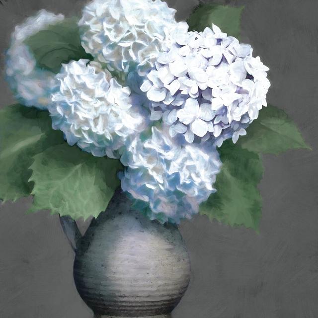 Hydrangea Bouquet - Wrapped Canvas Painting Print Rosalind Wheeler Size: 76cm H x 76cm W x 3.8cm D on Productcaster.