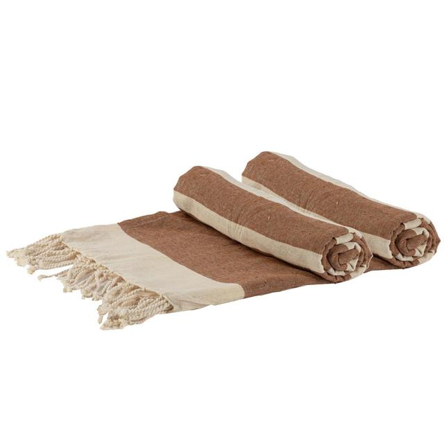 Cotton Bath Towels - Set of 2 (Set of 2) Nicola Spring Colour: Mocha on Productcaster.