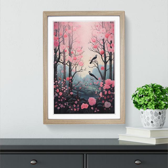 Spring Forest Contemporary - Single Picture Frame Print on Wood Alpen Home Format: Oak Framed, Size: 34cm H x 25cm W x 2cm D on Productcaster.