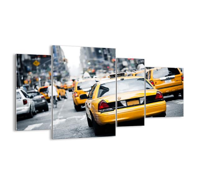 Only in This City - 4 Piece Unframed Photograph Print Set on Glass Ebern Designs Size: 70cm H x 120cm W x 1.8cm D on Productcaster.