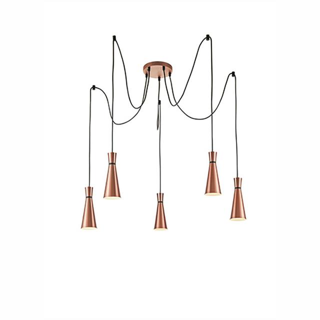 Kyler 5 - Light Cluster Cone Pendant Corrigan Studio Finish: Copper on Productcaster.