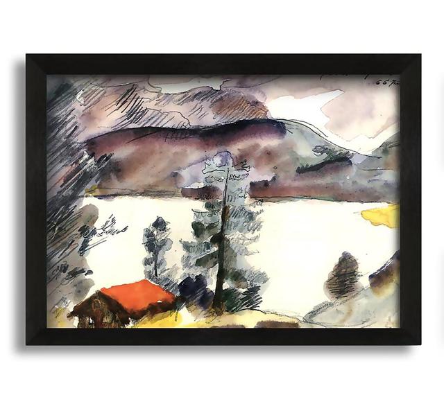 Gerahmtes Wandbild Walchensee 7 von Lovis Corinth Union Rustic Größe: 84,1 cm H x 118,9 cm B x 1,5 cm T, Format: Poster mit metallgrauem Rahmen on Productcaster.