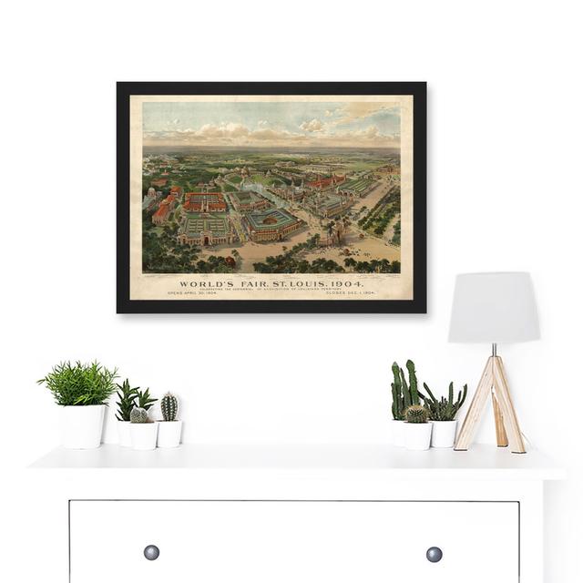 Aerial Birds Eye View St Louis Missouri Worlds Fair 1904 USA - Picture Frame Art Prints on Paper Happy Larry on Productcaster.