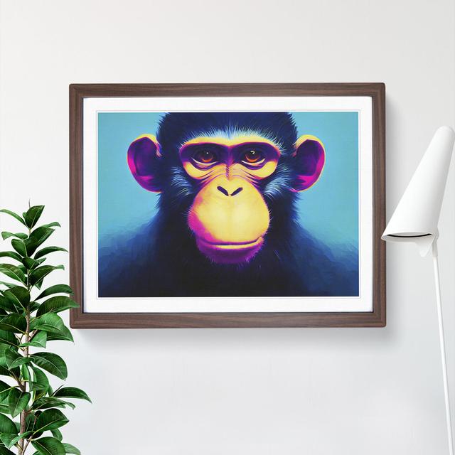 Modern Monkey Vol.3 - Picture Frame Graphic Art 17 Stories Frame Colour: Walnut, Size: 46cm H x 64cm W x 2cm D on Productcaster.