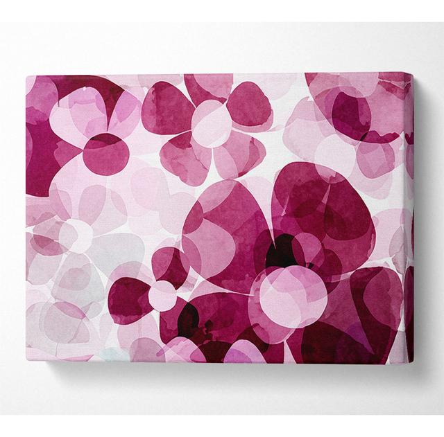 Mauve Pink Daisies - Wrapped Canvas Art Prints ClassicLiving Size: 66cm H x 106.6cm W x 10cm D on Productcaster.