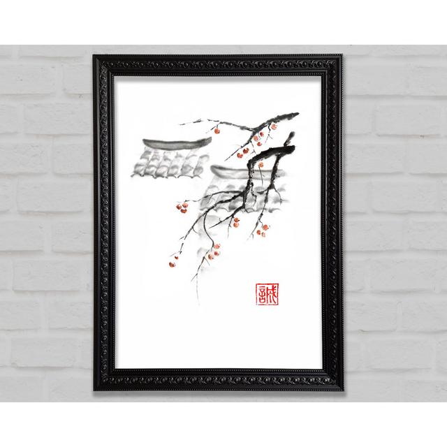 Chinese Cherry Blossom Roof Tops - Print Bright Star Size: 141.4cm H x 100cm W on Productcaster.