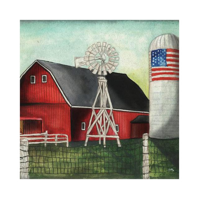 USA Silo Sommerallee Format: Leinwandbild, Größe: 66,04 cm H x 66,04 cm B x 3,81 cm T on Productcaster.