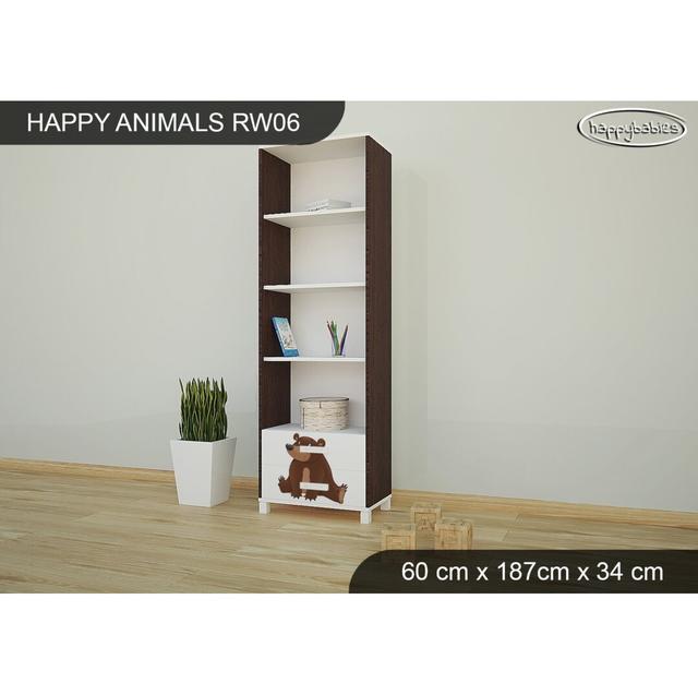 187cm H X 60cm W Cube Unit Kids Bookcase Happy Babies Colour: Wenge Chestnut on Productcaster.