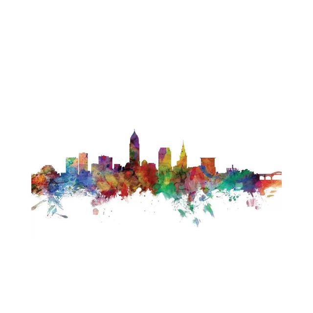 Cleveland, Ohio Skyline by Michael Tompsett - Wrapped Canvas Art Prints Latitude Run Size: 30.48cm H x 45.72cm W x 1.91cm D on Productcaster.