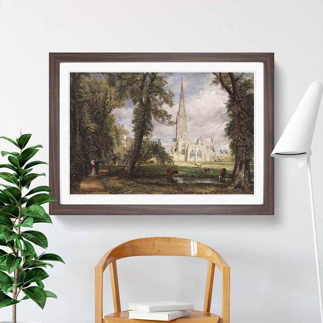 Salisbury Cathedral Vol.1 by John Constable - Picture Frame Painting East Urban Home Frame Option: Walnut Framed, Size: 27cm H x 36cm W x 2cm D on Productcaster.