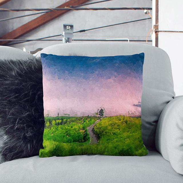 Driving Through Tenerife in Abstract Cushion with Filling East Urban Home Size: 55cm H x 55cm W x 20cm D on Productcaster.