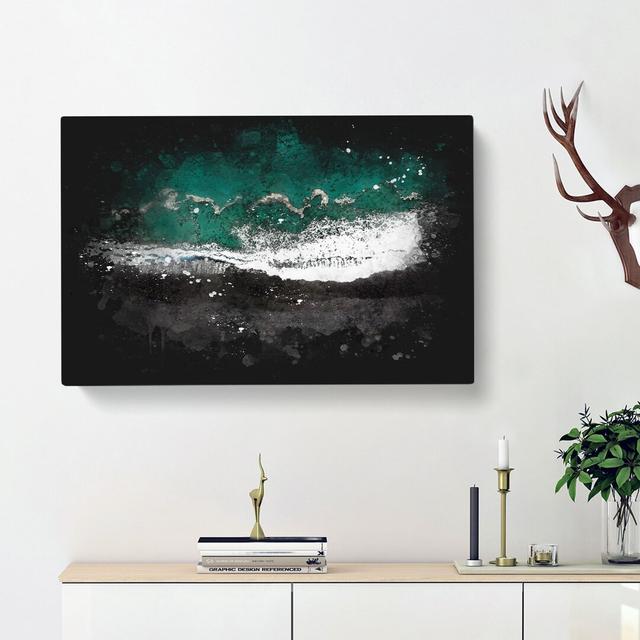 Above the Black Sand Beach in Iceland - Wrapped Canvas Graphic Art Print East Urban Home Size: 35cm H x 50cm W x 3cm D on Productcaster.