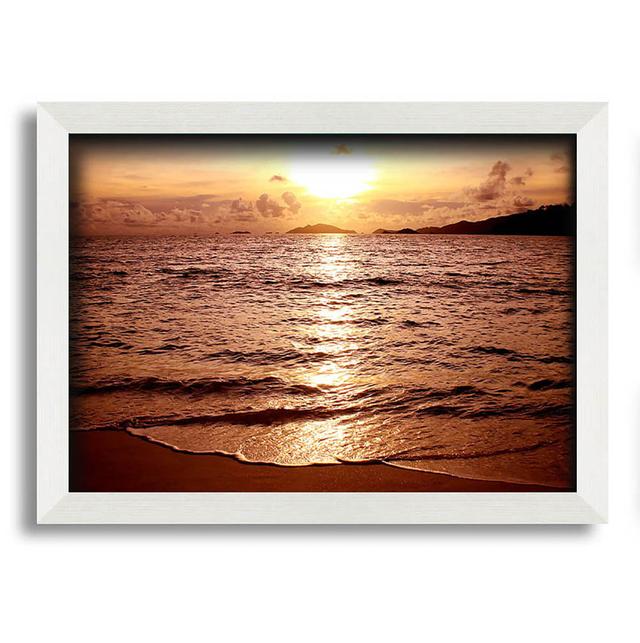 Sunset Beach Sparkle - Single Picture Frame Art Prints House of Hampton Size: 21cm H x 29.7cm W x 10cm D on Productcaster.