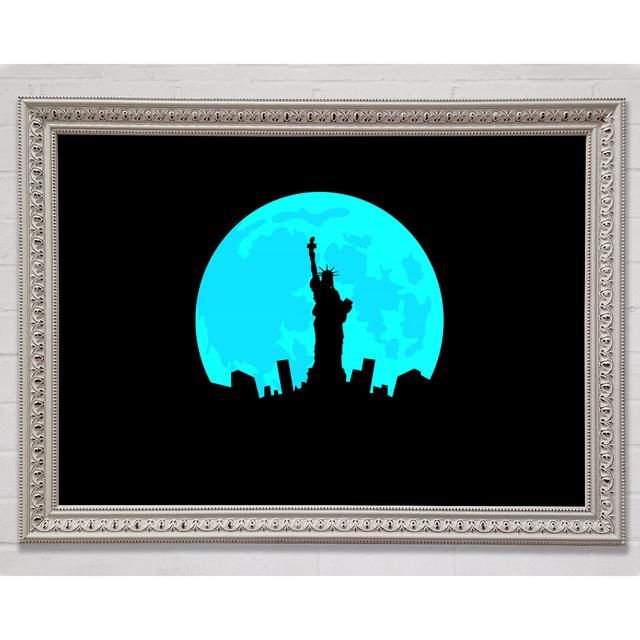 Statue Of Liberty In The Blue Moon - Single Picture Frame Art Prints Bright Star Size: 29.7cm H x 42cm W x 3cm D on Productcaster.