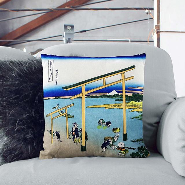 Bay of Noboto by Katsushika Hokusai Cushion with Filling East Urban Home Size: 55 x 55 cm on Productcaster.