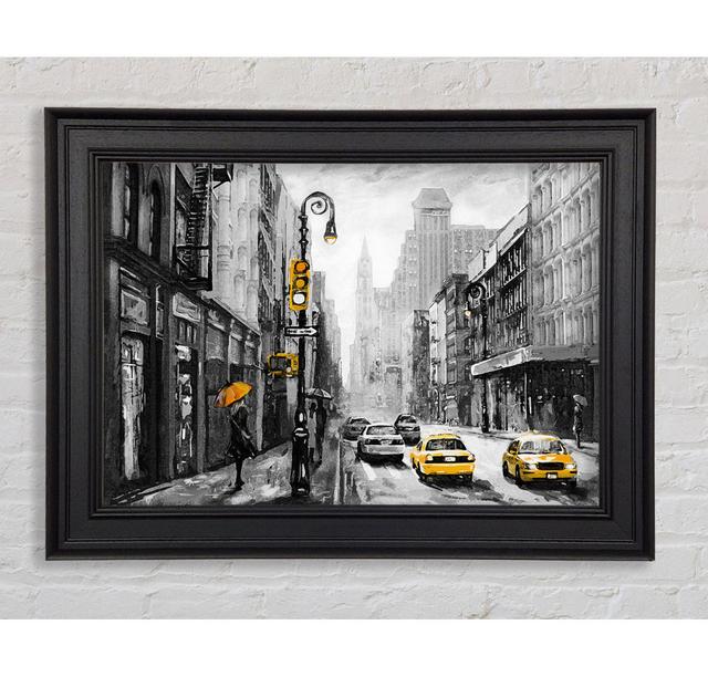 Yellow Cabs In The Streets Of NYC - Print Ebern Designs Size: 29.7cm H x 42cm W x 8cm D on Productcaster.